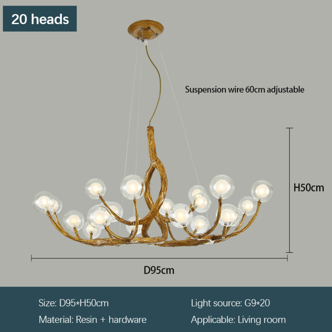 Nordic Retro Tree Branch Chandelier