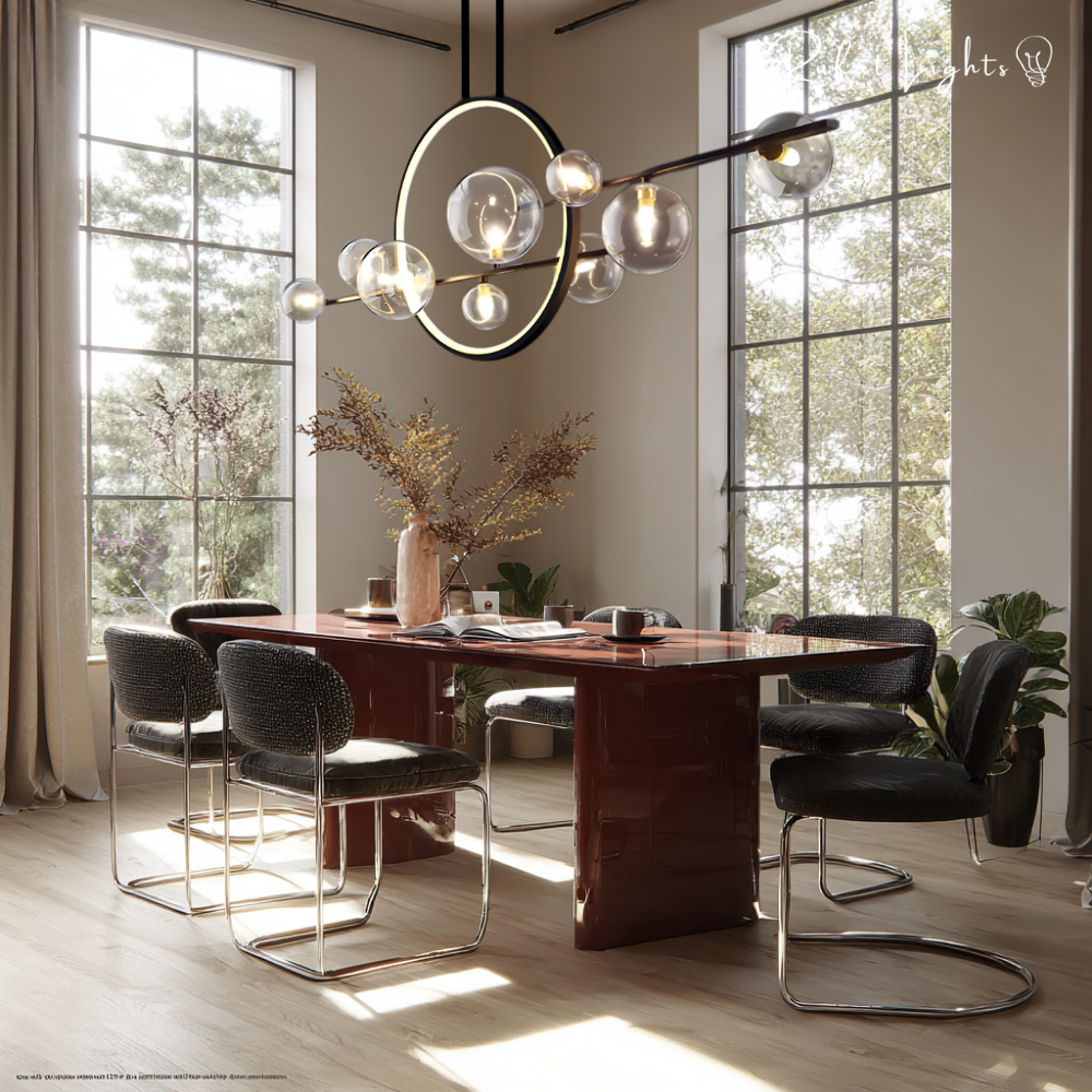 Nordic Modern LED Glass Bubble Chandelier