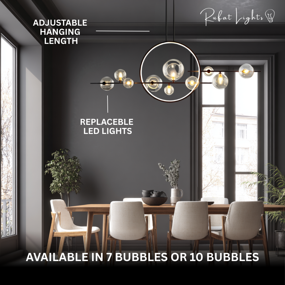 Nordic Modern LED Glass Bubble Chandelier