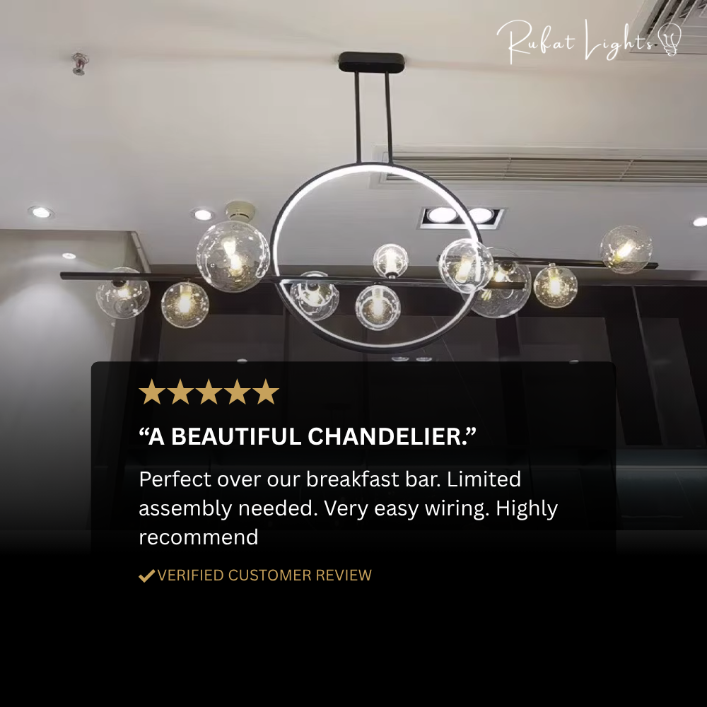 Nordic Modern LED Glass Bubble Chandelier