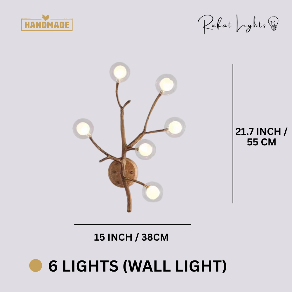 Nordic Rustic Tree Branch Hanging Chandelier