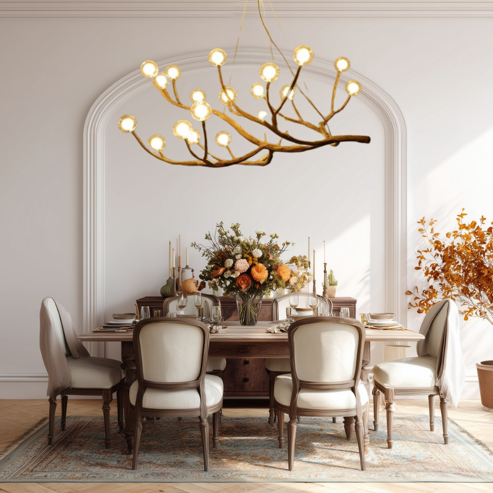 Nordic Rustic Tree Branch Hanging Chandelier