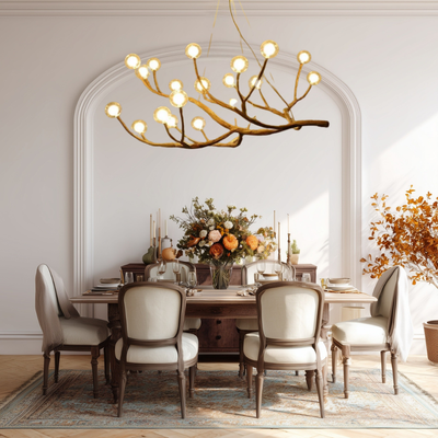 Nordic Rustic Tree Branch Hanging Chandelier
