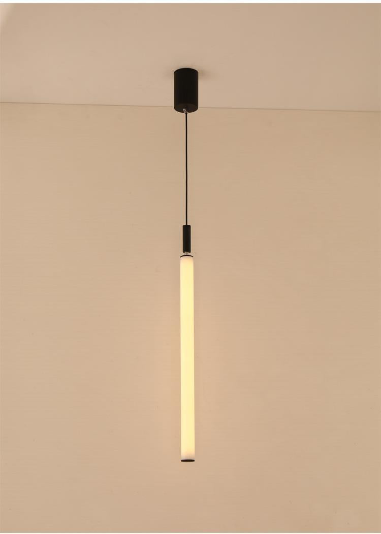 Sleek Modern Long Tube Pendant Light