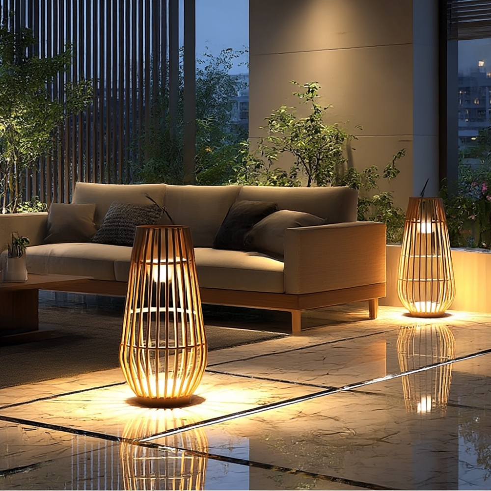 Outdoor Solar Rattan Lamp – Waterproof Garden Light