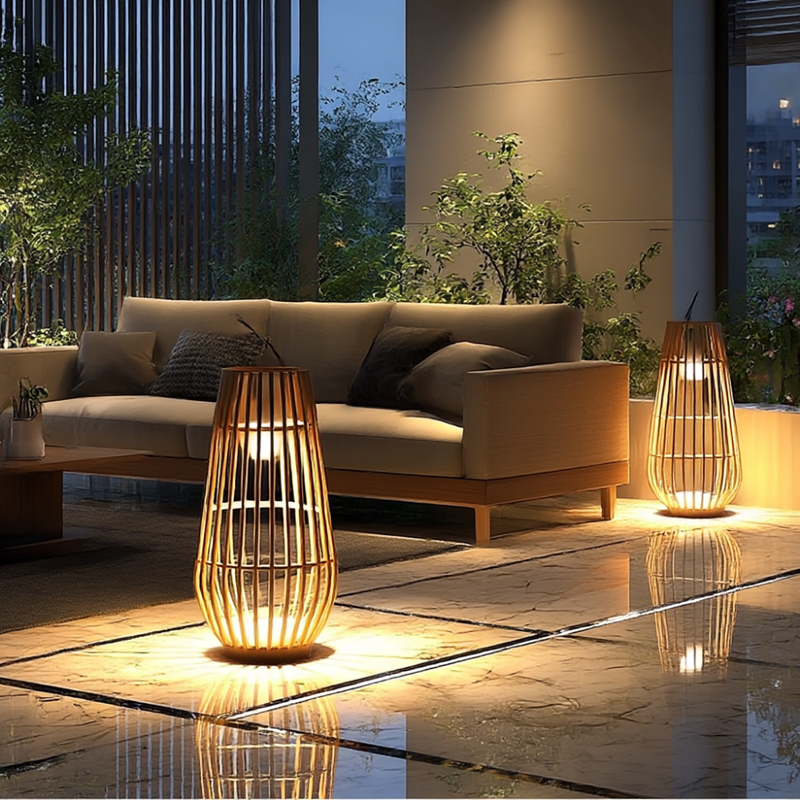 Outdoor Solar Rattan Lamp – Waterproof Garden Light