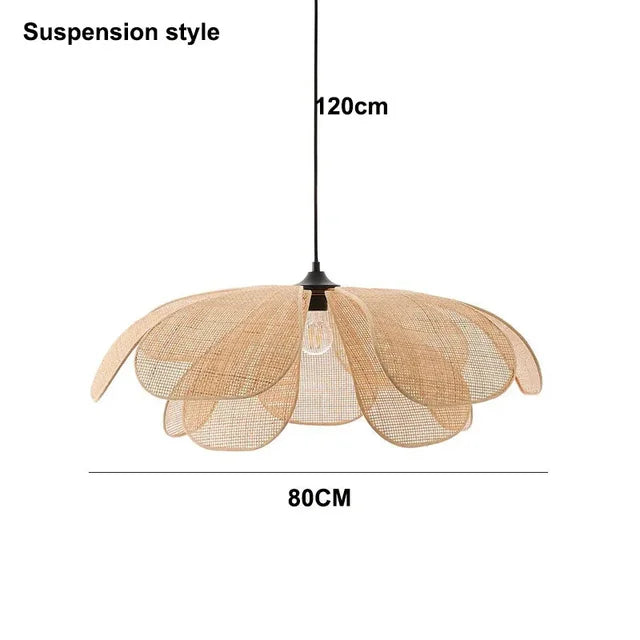 Rattan Flower Handmade Pendant Light