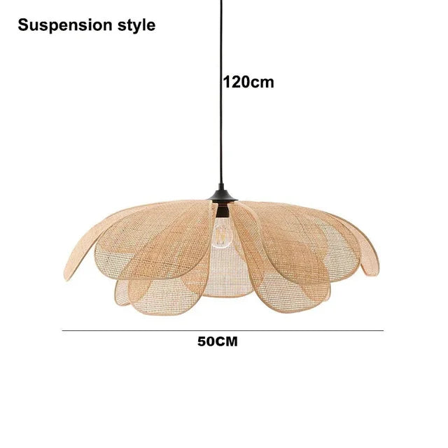 Rattan Flower Handmade Pendant Light