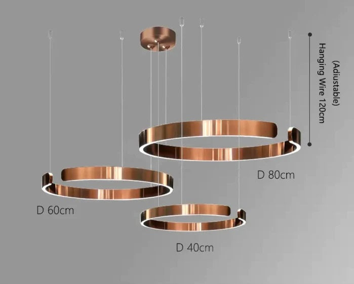 Nordic Russian Design Round Ring Chandelier