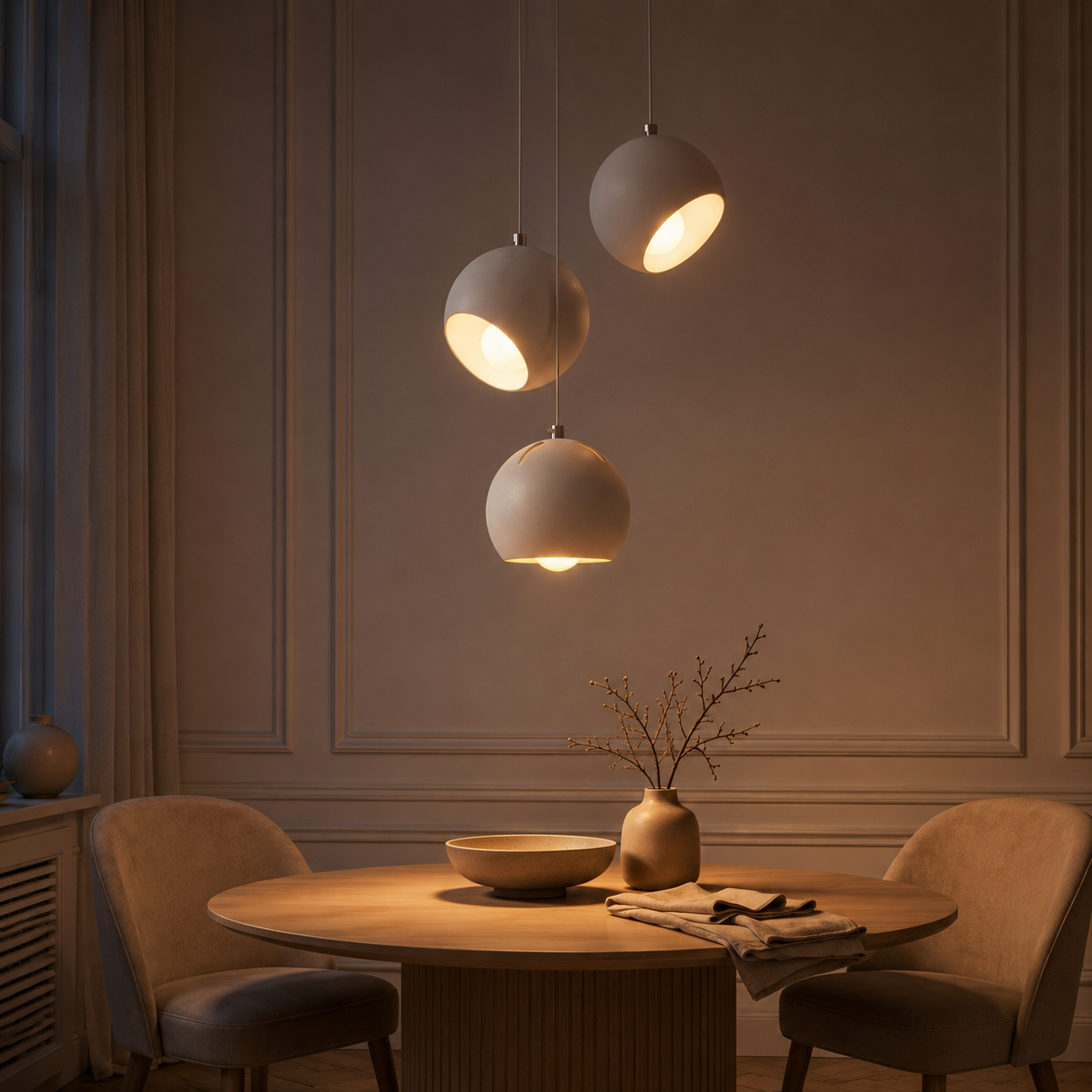 Round Modern Simple Ball Chandelier Pendant Light