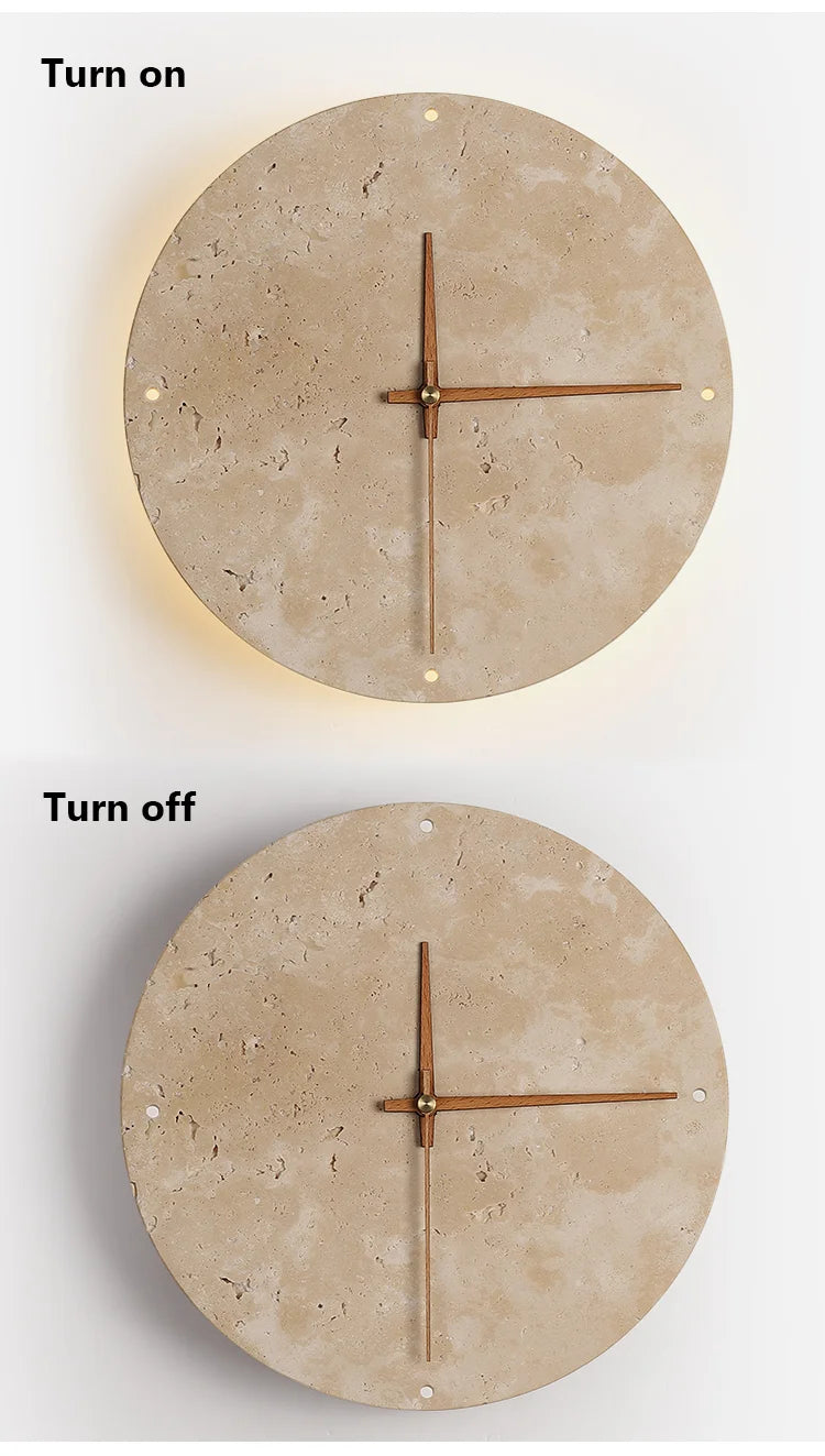 Wabi-Sabi Natural Stone Clock