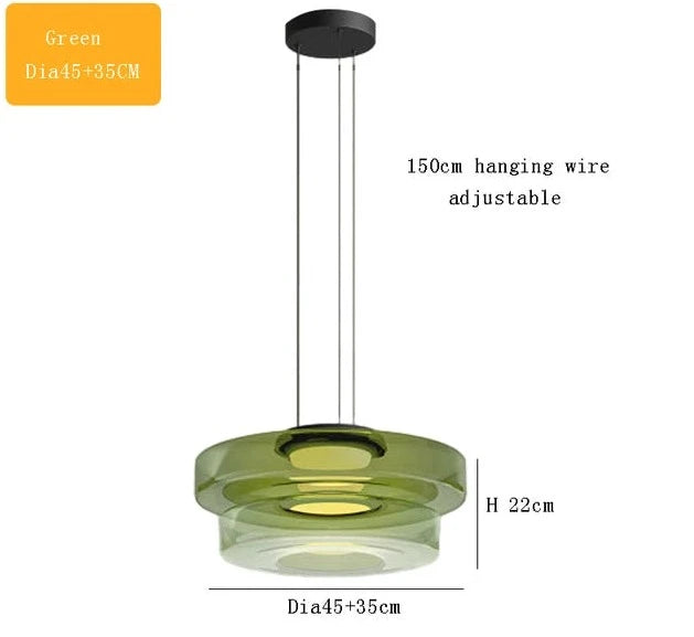 Minimalism Glass LED Chandelier Light