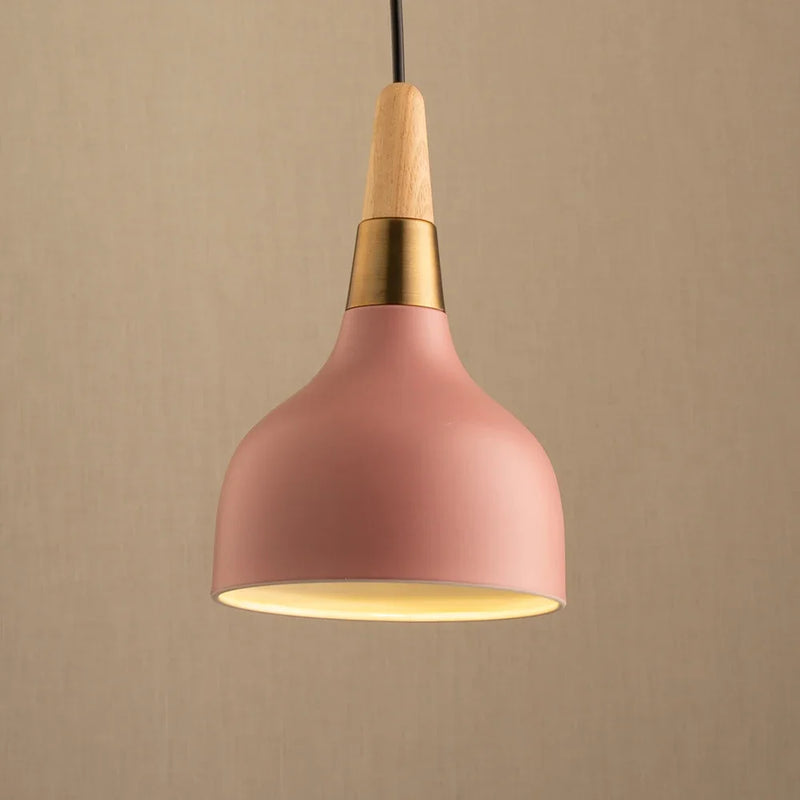 Nordic Wood Macaron Pendant Light