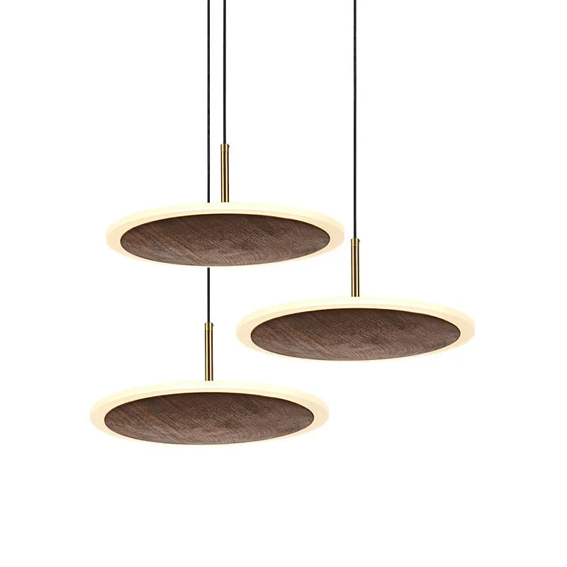 Modern Walnut Pendant Light