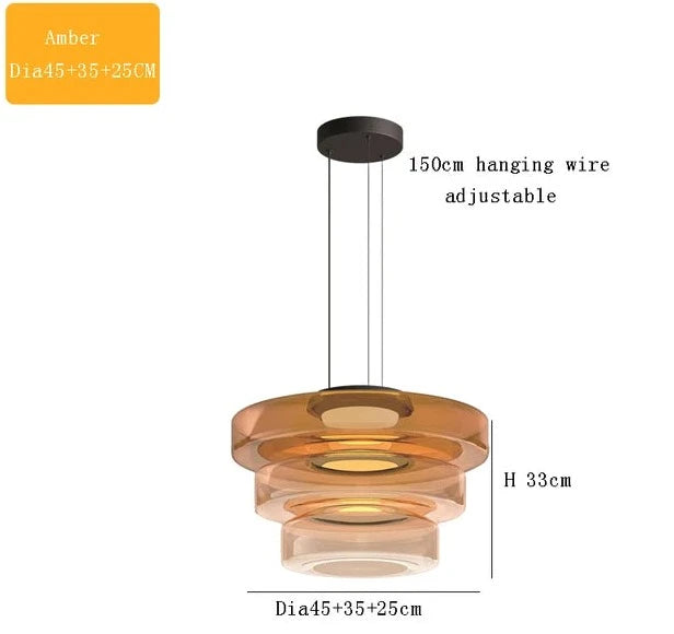 Minimalism Glass LED Chandelier Light