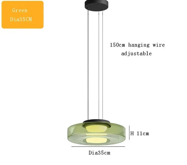 Minimalism Glass LED Chandelier Light