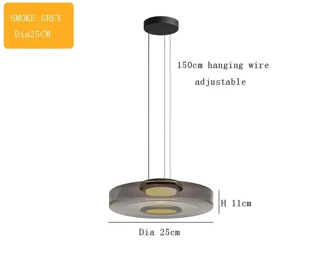 Minimalism Glass LED Chandelier Light