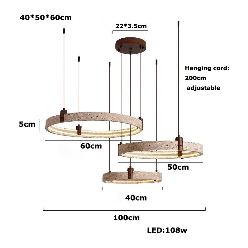 Elegant Travertine Chandelier