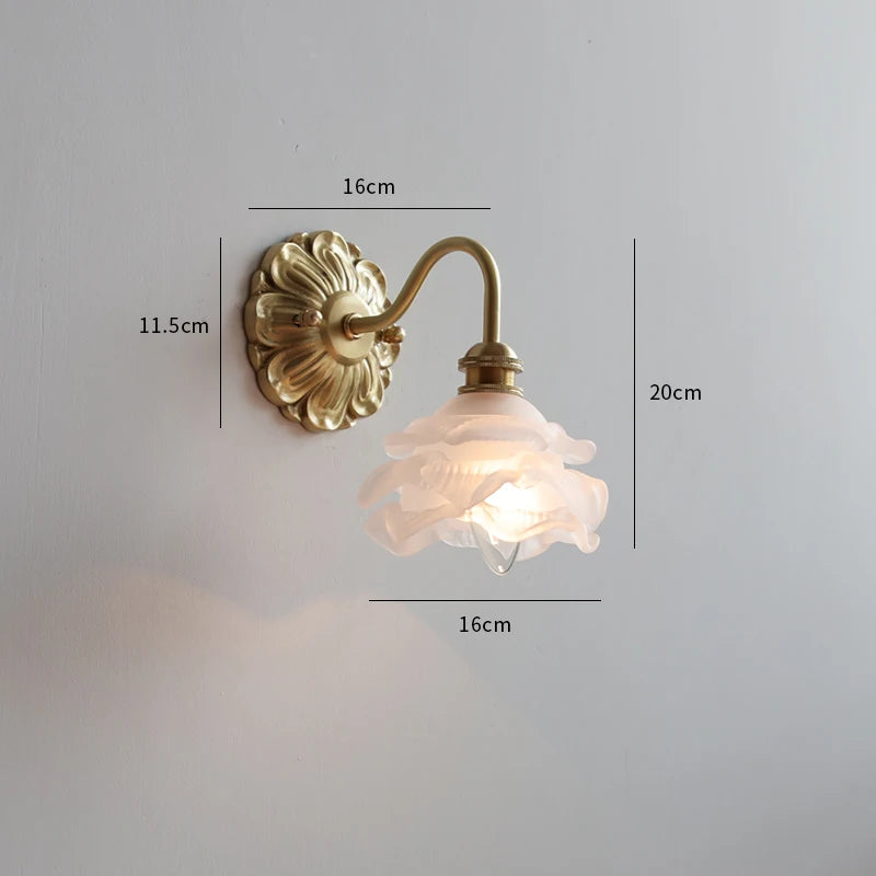 Copper Wandlamp Sconce Glass Wall Light