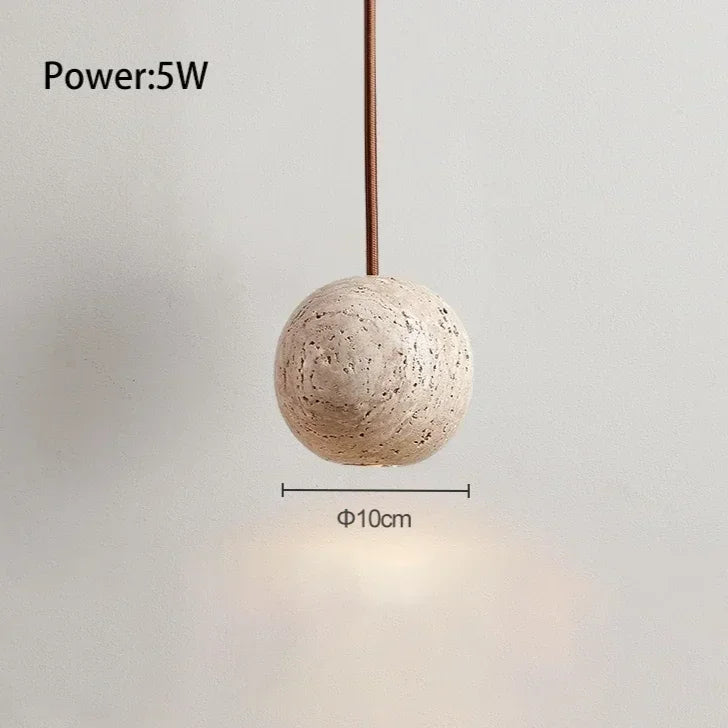 Wabi Sabi Travertine Pendant Light