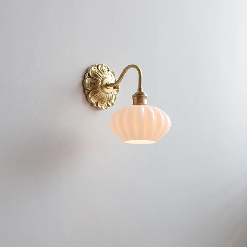 Copper Wandlamp Sconce Glass Wall Light