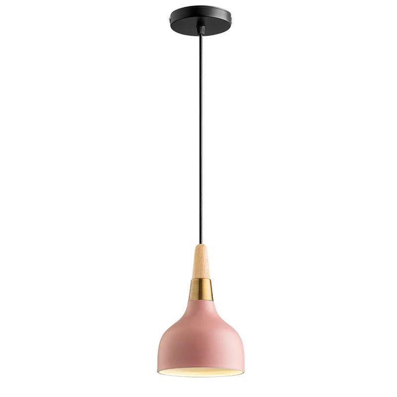 Nordic Wood Macaron Pendant Light