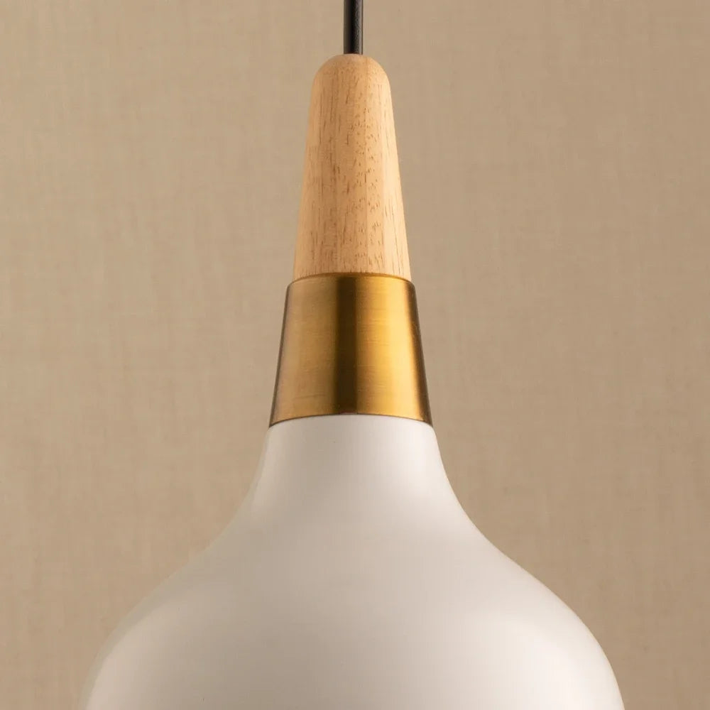 Nordic Wood Macaron Pendant Light