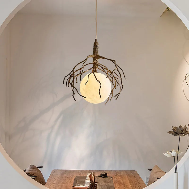 Nordic Tree Retro Moon Pendant Light