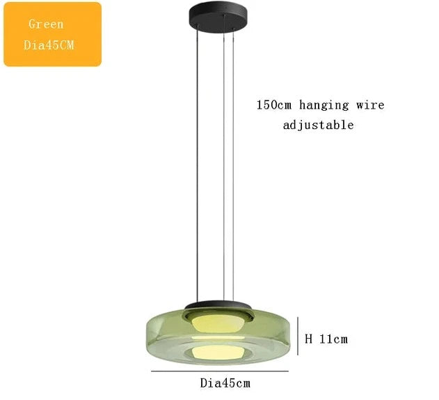 Minimalism Glass LED Chandelier Light