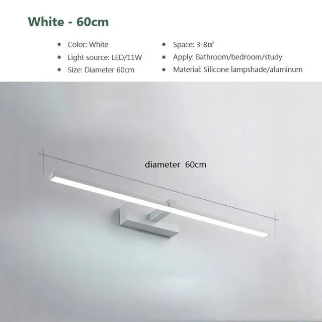 Tube LED Waterproof Bathroom Mirror Wall Light