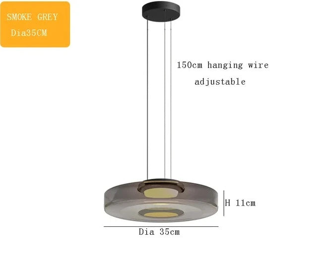 Minimalism Glass LED Chandelier Light