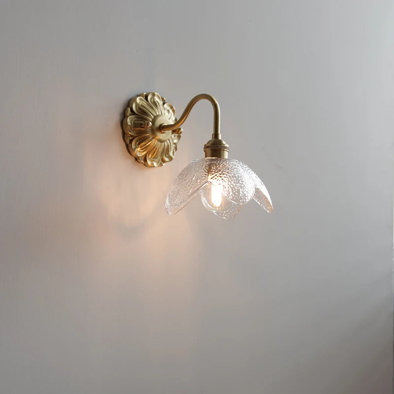 Copper Wandlamp Sconce Glass Wall Light