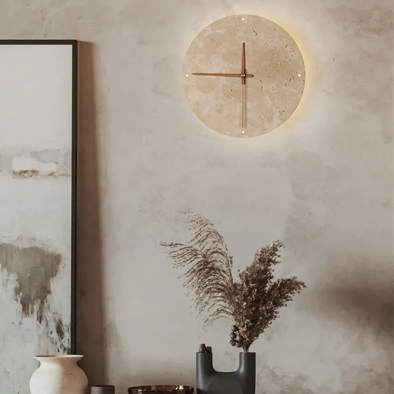 Wabi-Sabi Natural Stone Clock