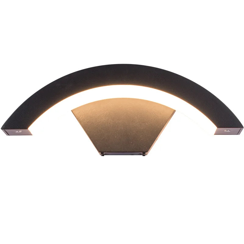 Modern Curved Outdoor Waterproof Wall Light