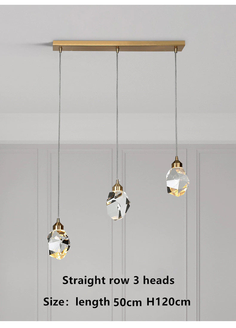 Nordic Crystal Diamond Glass Pendant Light