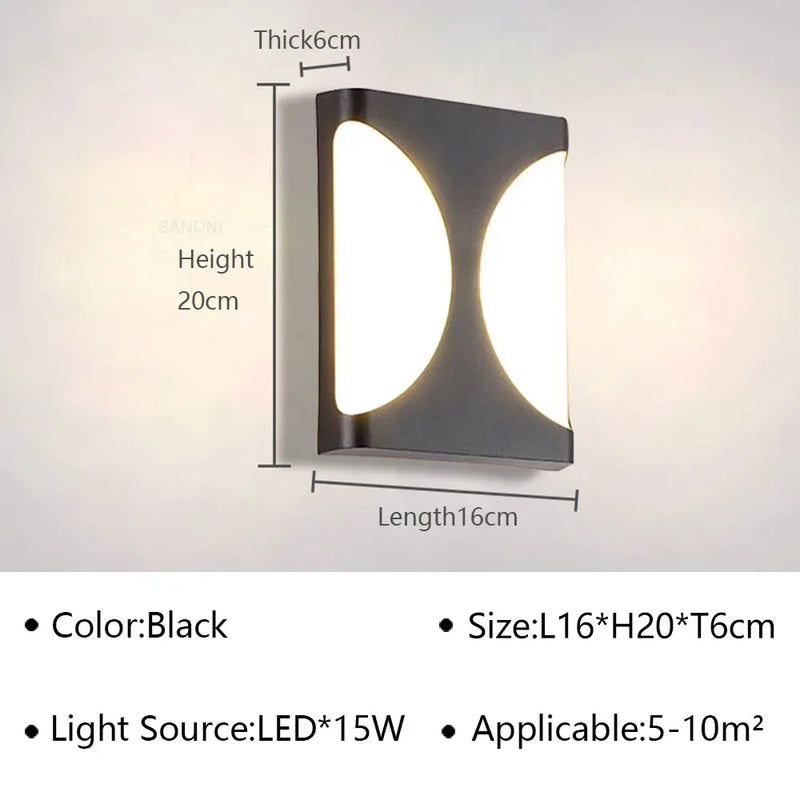 Outdoor Rectangle Waterproof Wall Light