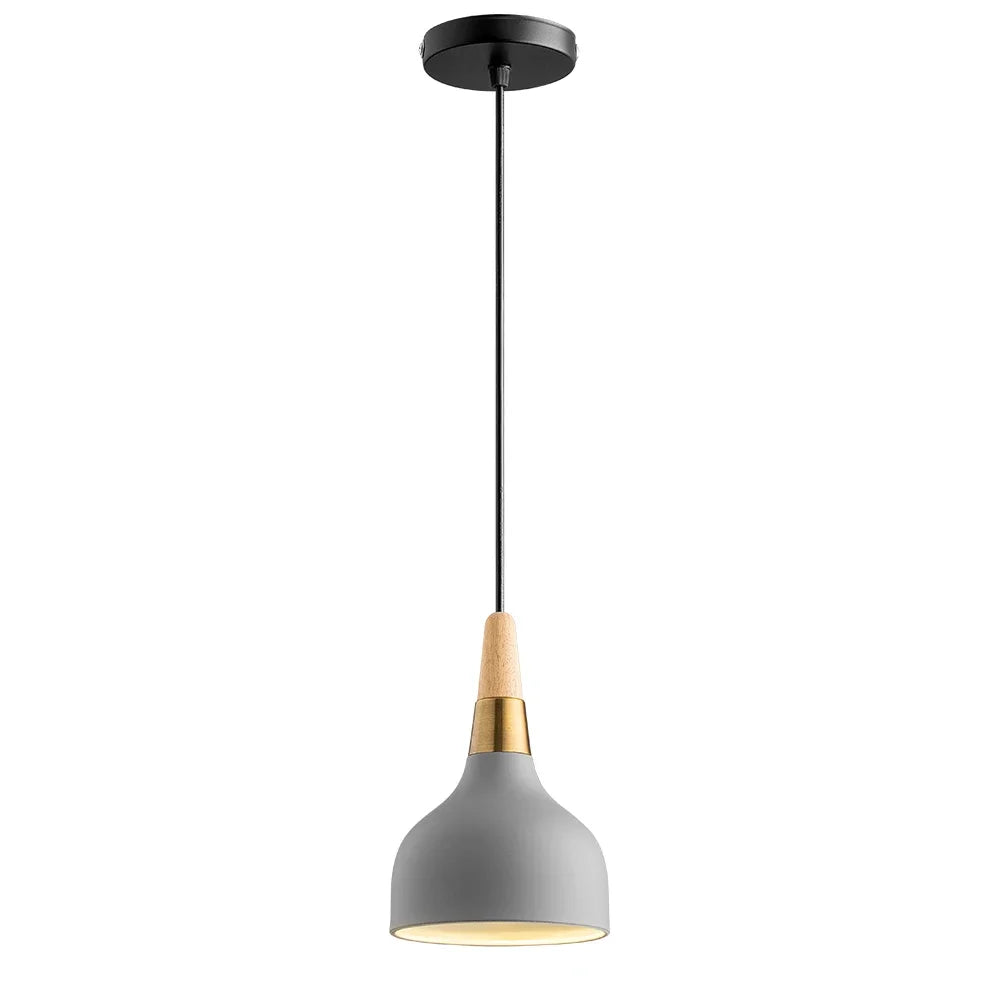 Nordic Wood Macaron Pendant Light