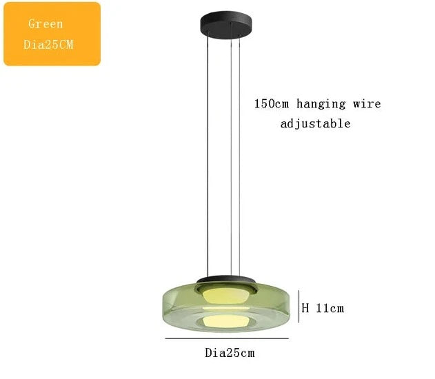 Minimalism Glass LED Chandelier Light