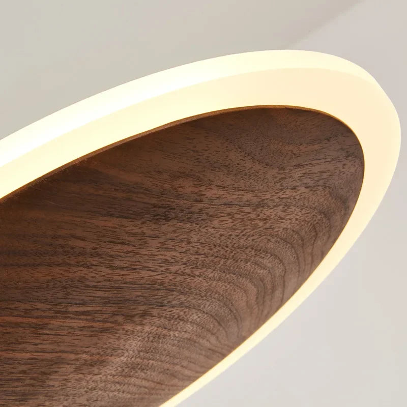 Modern Walnut Pendant Light