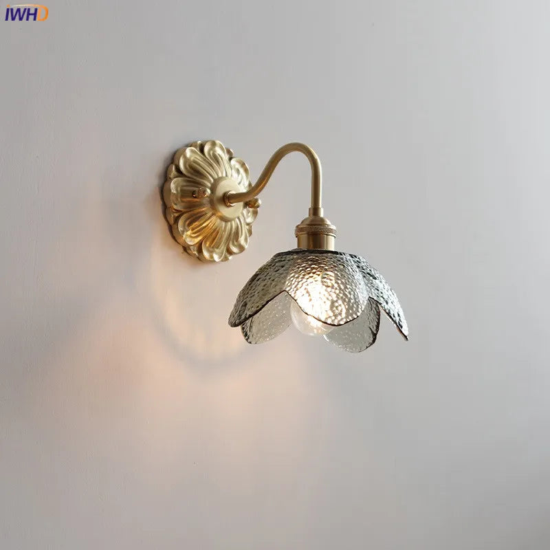 Copper Wandlamp Sconce Glass Wall Light