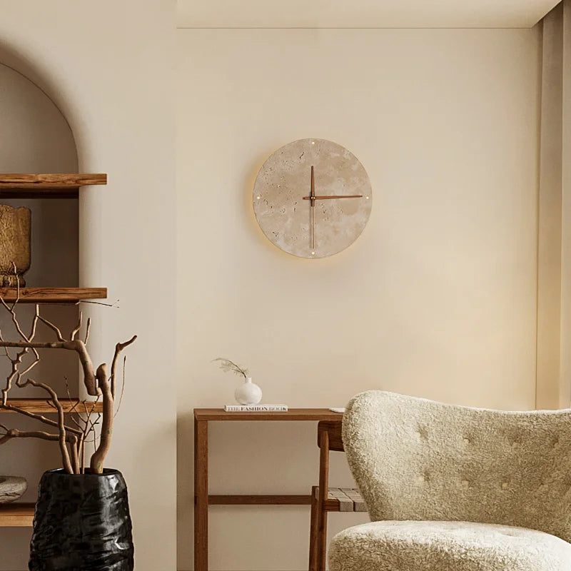 Wabi-Sabi Natural Stone Clock