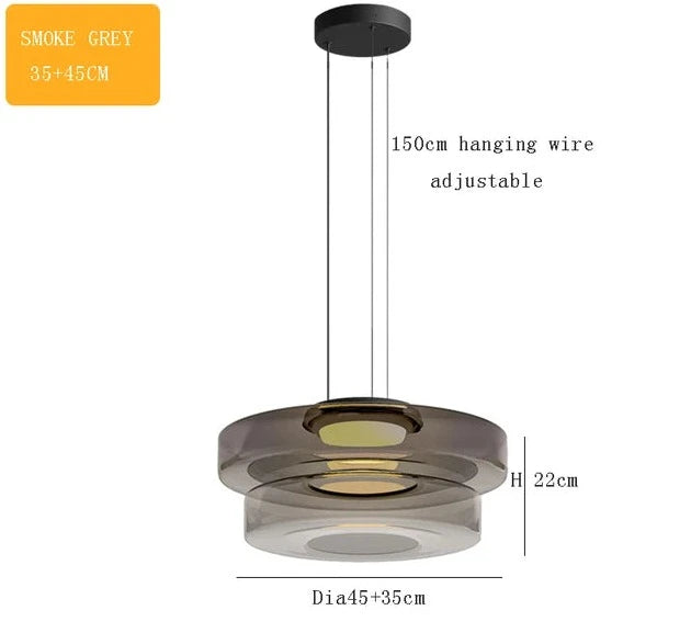 Minimalism Glass LED Chandelier Light