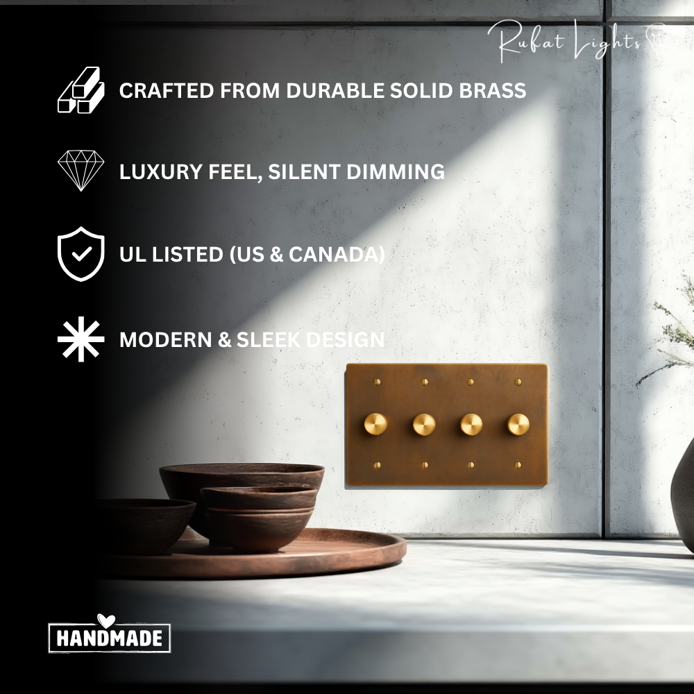 Solid Brass Dimmer Switch
