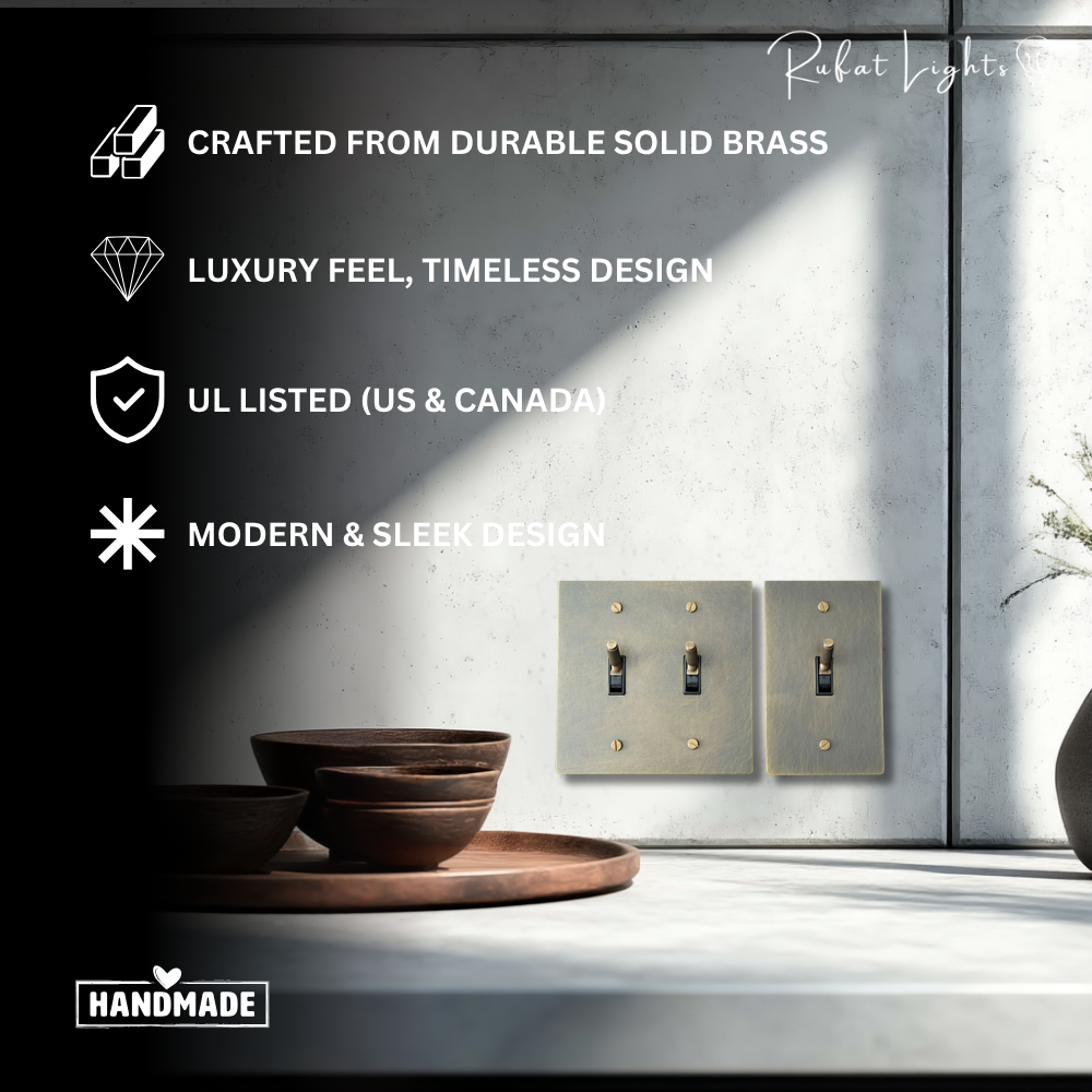 Solid Brass Toggle Switch