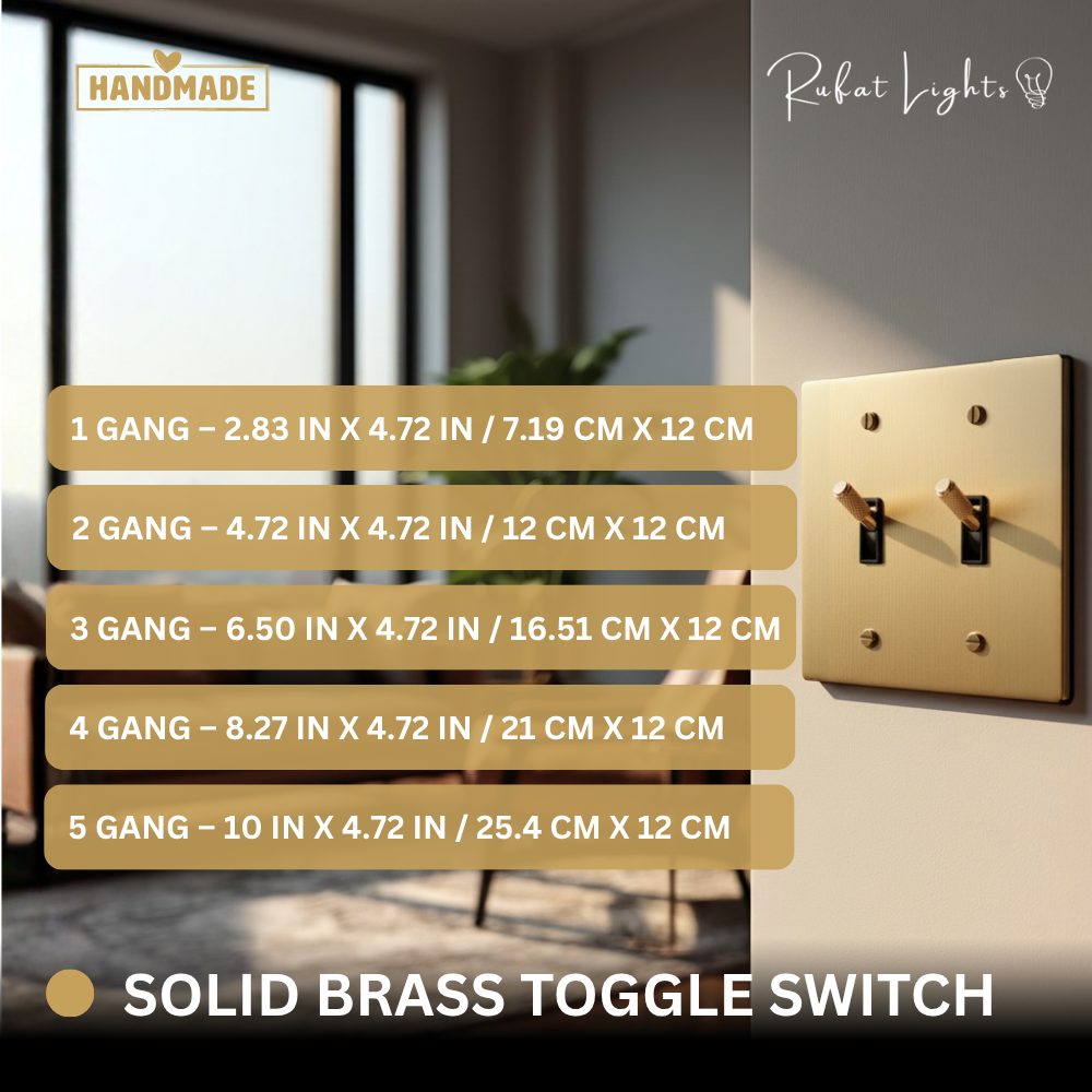 Solid Brass Toggle Switch