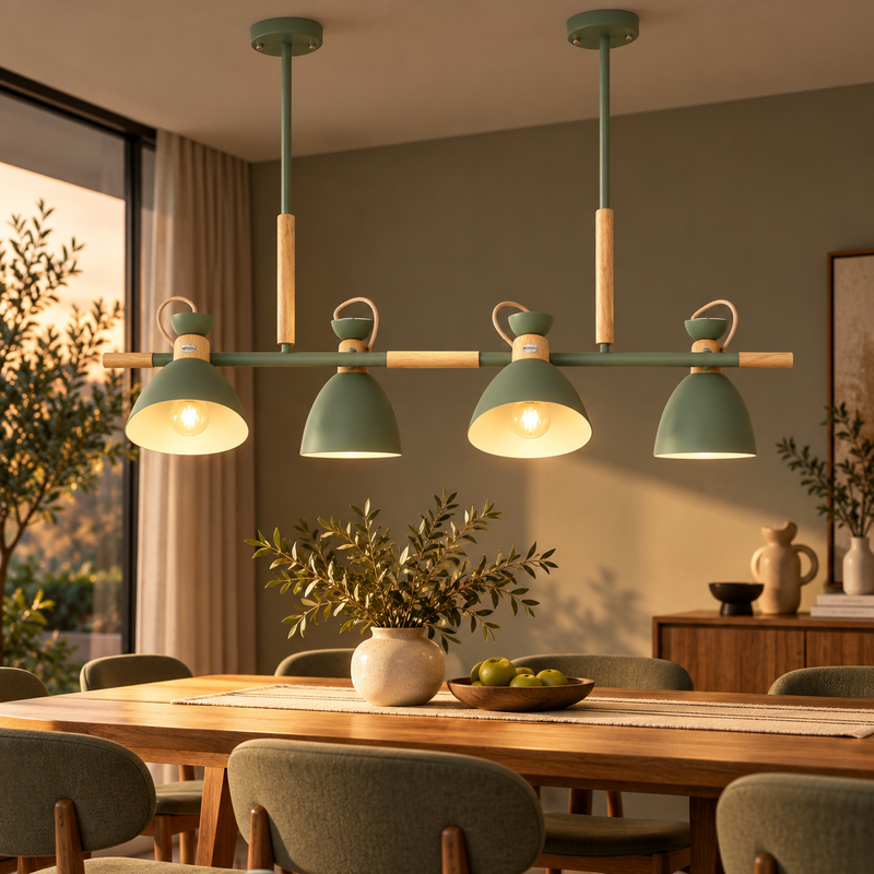 Vintage Wood Chandelier Lights
