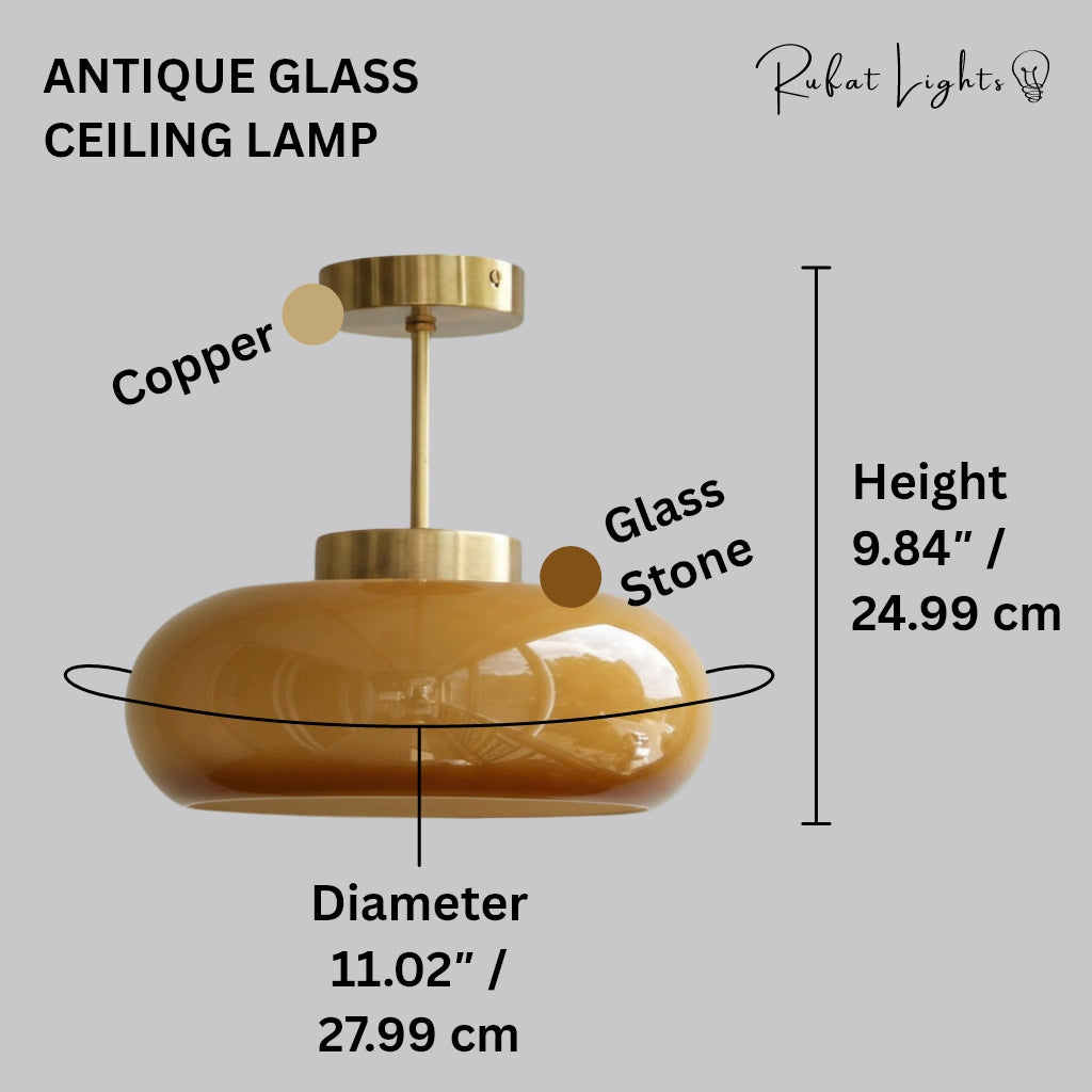 Antique Glass Ceiling/Pendant Lamp