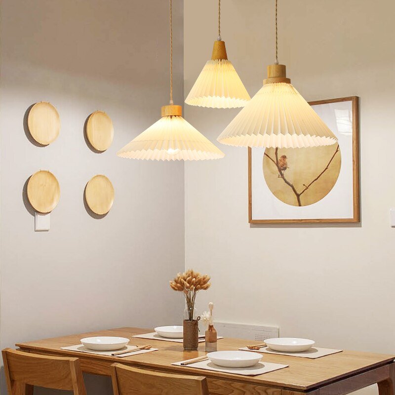 Pleated Lampshade Pendant Lights