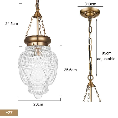 Vintage Glow Designer Glass Pendant Lights