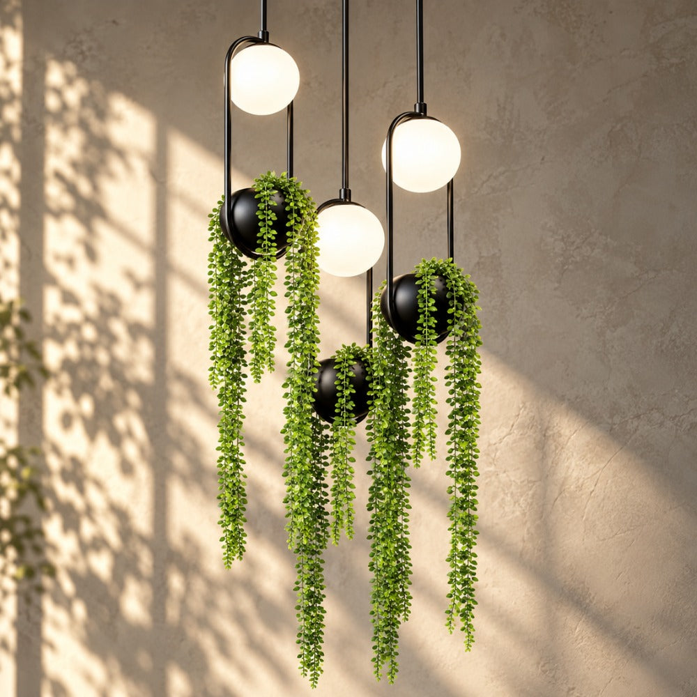 Hanging Garden LED Pendant Light group of three